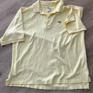 Lacoste Soft Yellow Polo with Crocodile Logo XL